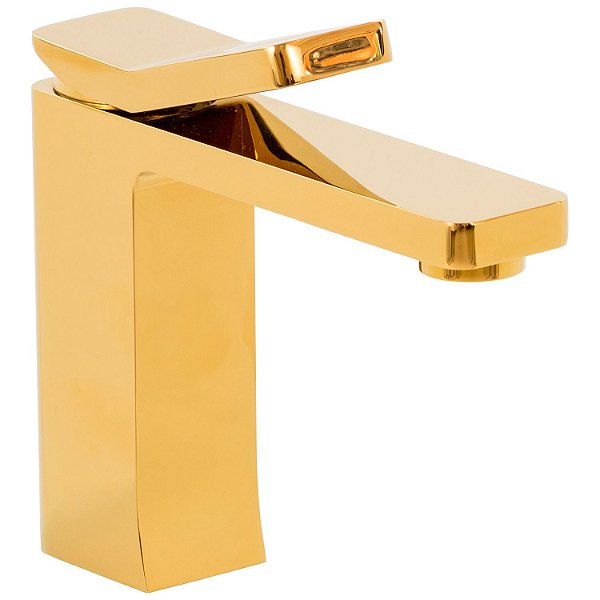 MISTURADOR MONOCOMANDO BICA BAIXA GOLD DOURADO MISTLUX