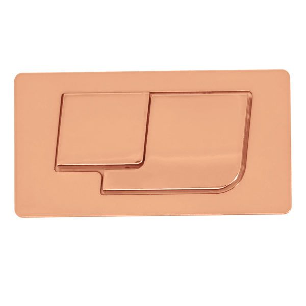 BOTÃO DUPLO ACIONAMENTO CAIXA ACOPLADA RETANGULAR 8x4,5CM ROSE GOLD