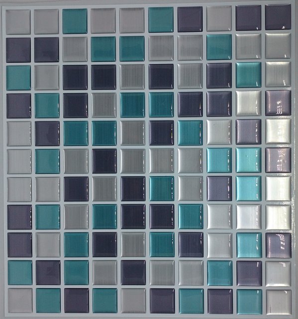 PASTILHA ADESIVA 3D METAL NETUNO 30X30CM