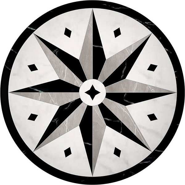 ROSONE 10415 OBRA DE ARTE EM PORCELANATO MARMORIZADO PERSONALIZADA 100X100CM