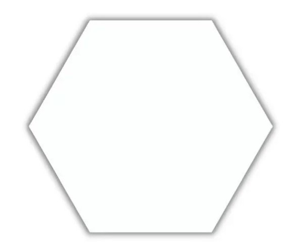 AZULEJO HEXAGONAL BRANCO BRILHANTE PARA PAREDE!