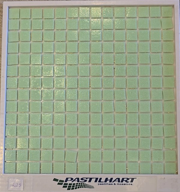 PASTILHA DE VIDRO 2X2 ORIENTAL VERDE ÁGUA K25 PLACA 32,5X32,5CM