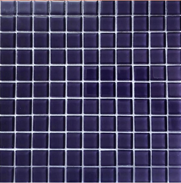 PASTILHA DE VIDRO CRISTAL ROXA AÇAÍ 2,5X2,5CM SC5320