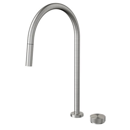 TORNEIRA PARA COZINHA DE MESA COM DUCHA RETRÁTIL MIX&MATCH INOX ESCOVADO