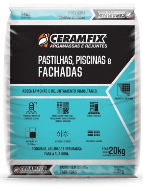 PASTIFIX ASSENTA E REJUNTA SIMULTANEO PASTILHAS, PISCINAS E FACHADAS GRAFITE 20KG