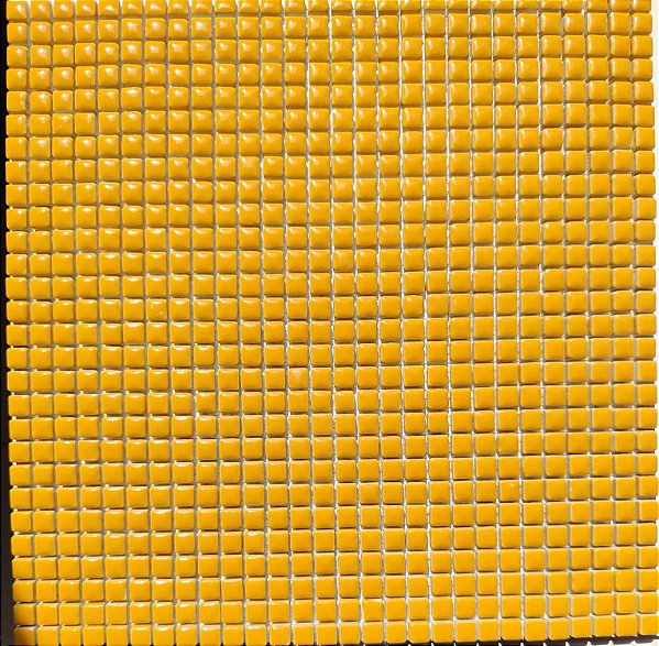 PASTILHA DE PORCELANA MINI 1X1 CM LARANJA CLARO IDEAL PARA MOSAICO