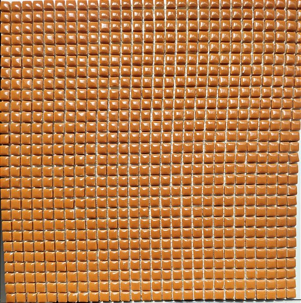 PASTILHA LARANJA ESCURA DE PORCELANA MINI 1X1 CM