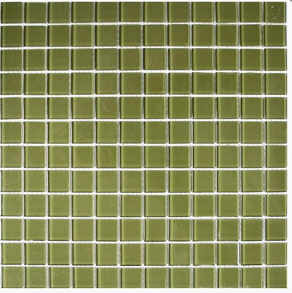 PASTILHA DE VIDRO CRISTAL 2,3X2,3 CHÁ VERDE