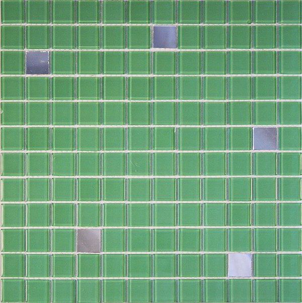 PASTILHA DE VIDRO CRISTAL 2,3X2,3 GLASS ESPELHO E VERDE CG42-CG21 PLACA 31X31CM