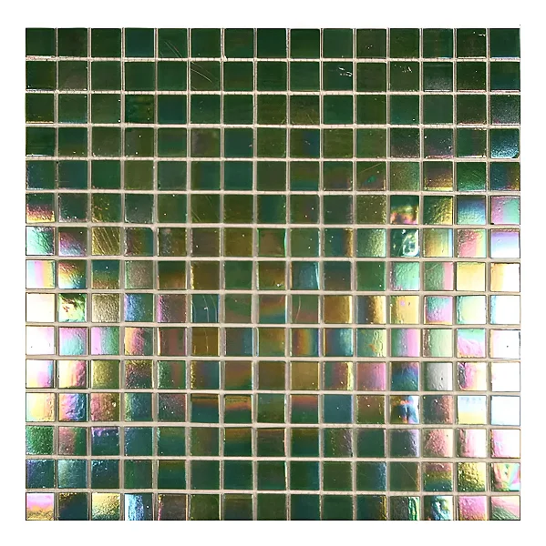 PASTILHA DE VIDRO EFEITO PEROLIZADO GLOSS VERDE AMAZONIA GL632 2X2