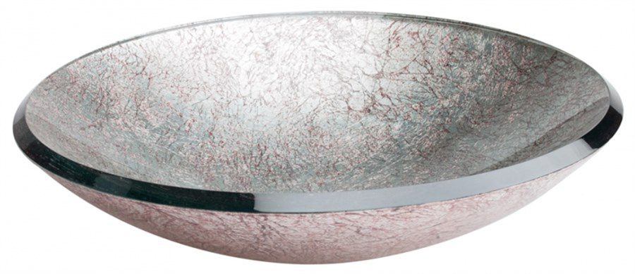 DUNE LAVABO RED. SILVER 46X46X10 CM
