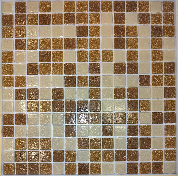 PASTILHA DE VIDRO RESINADA 2X2 ORIENTAL MIX NESCAU BEGE E MARROM
