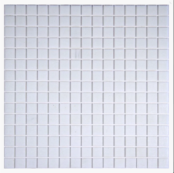 PASTILHA DE VIDRO RESINADA ORIENTAL BRANCO PURO K1 2X2