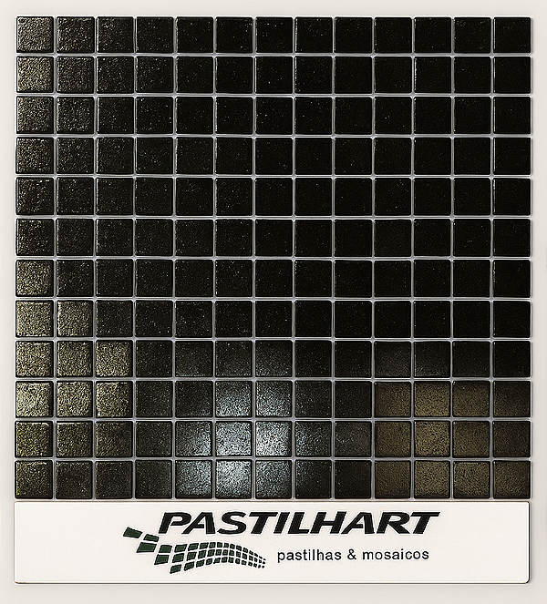 PASTILHA DE VIDRO 2X2 ORIENTAL PRETO K4 PLACA 32,5X32,5CM