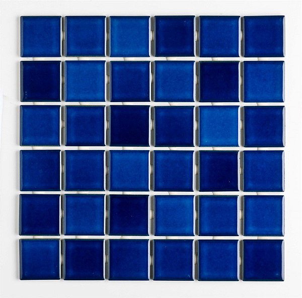 PASTILHA DE PORCELANA ATLAS 5X5 UNA SG8443 AZUL BRILHANTE