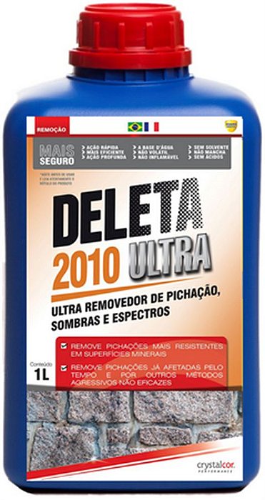 DELETA 2010 ULTRA - REMOVEDOR DE PICHAÇÃO, SOMBRAS E ESPECTROS 1 LITRO - PERFORMANCE ECO