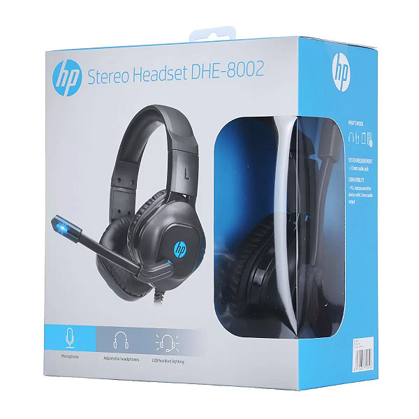 Headset Stereo Gamer HP com Usb DHE-8002 Preto – HP
