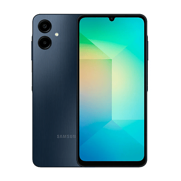 Smartphone Samsung Galaxy A06 128GB 4GB RAM Azul/Escuro 6,7" Câm. Dupla + Selfie 8MP