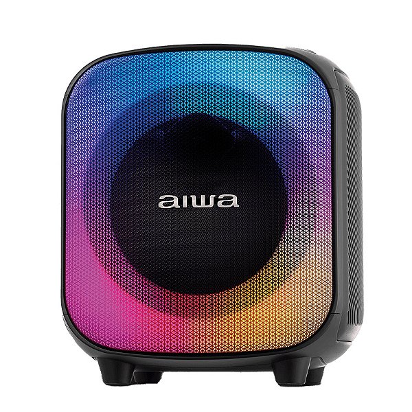 Caixa de Som PartyBox AIWA PB-07 Bluetooth 8H RGB USB TWS Preto