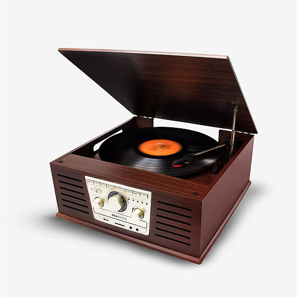 Obaretrô Vitrola Multifuncional Obabox Cd, Usb, Bluetooth, Rádio Fm e Conversor