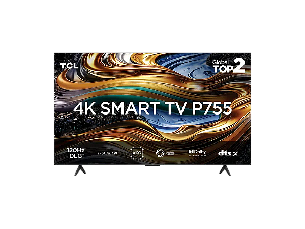Smart TV 65" 4K UHD LED TCL 65P755 Wi-Fi Bluetooth 3 HDMI 1 USB