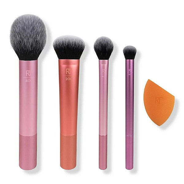 Kit de Pincéis Real Techniques Everyday Essentials Makeup Brush & Sponge Set