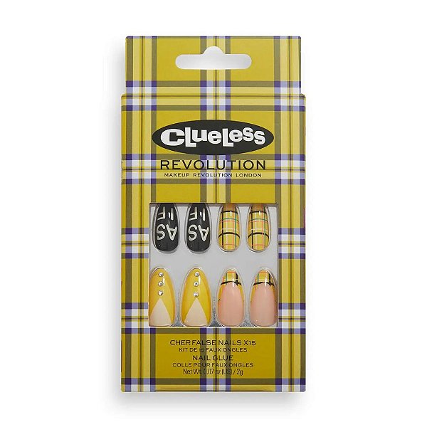 Unhas Postiças Revolution x Clueless False Nails Cher As Patricinhas de Beverly Hills | Edição Limitada
