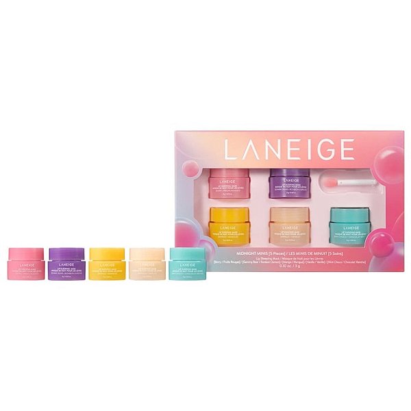 Kit Máscara Labial LANEIGE Midnight Minis Lip Sleeping Mask Set