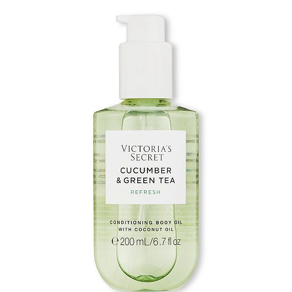 Óleo Corporal Victoria's Secret Body Care Natural Beauty Conditioning Body Oil Cucumber Green Tea