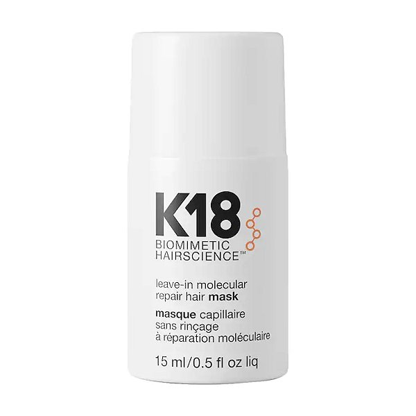 Mini Máscara Capilar K18 Biomimetic Hairscience Mini Leave-In Molecular Repair Hair Mask 15ml