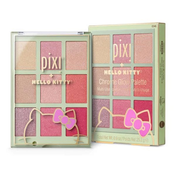 Paleta de Rosto Pixi + Hello Kitty Chrome Glow Palette