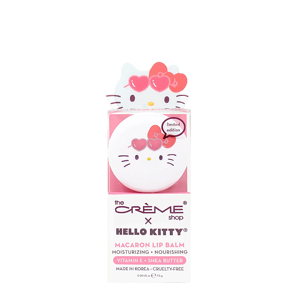Balm Labial The Crème Shop x Sanrio Hello Kitty Macaron Lip Balm | Cor: Strawberry Milkshake Flavored
