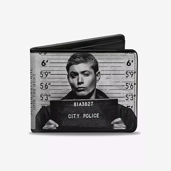 Carteira Supernatural Dean Sam Mug Shot Bi-Fold Wallet