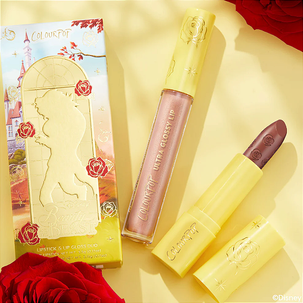Kit Gloss e Batom Colourpop X Beauty and The Beast Break the Spell | A Bela e a Fera