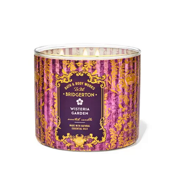 Vela Bath & Body Works Bridgerton Wisteria Garden 411G | Edição Limitada