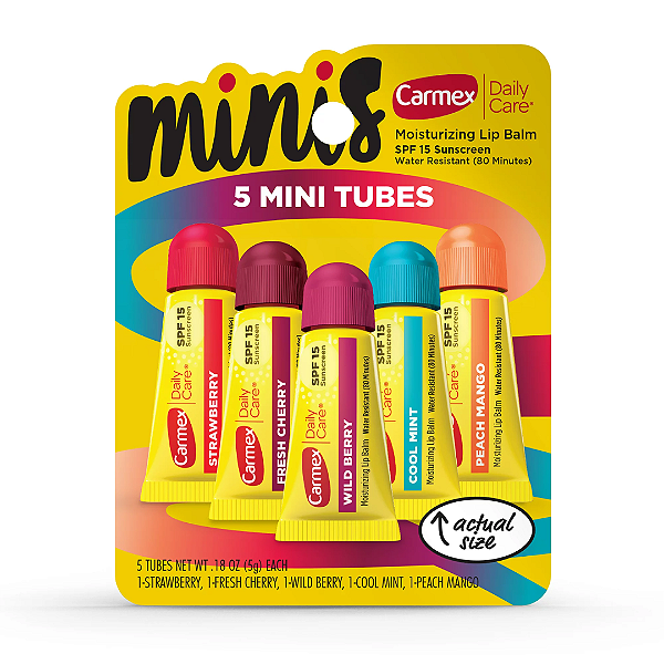 Kit Balm Labial Carmex 5 Mini Bisnagas