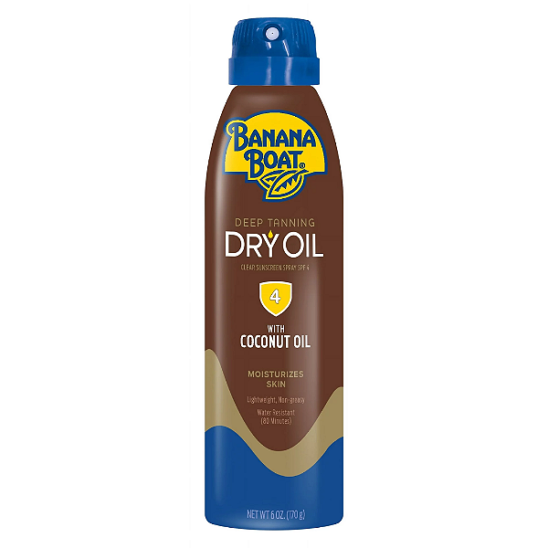 Spray Bronzeador Banana Boat Deep Tanning Dry Oil Spray Spf 4 170g