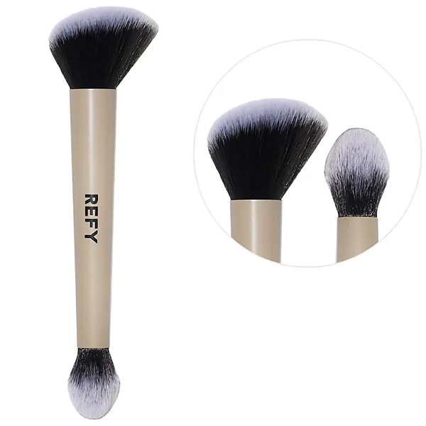 Pincel Duplo para o Rosto Refy Dual Ended Complexion Brush