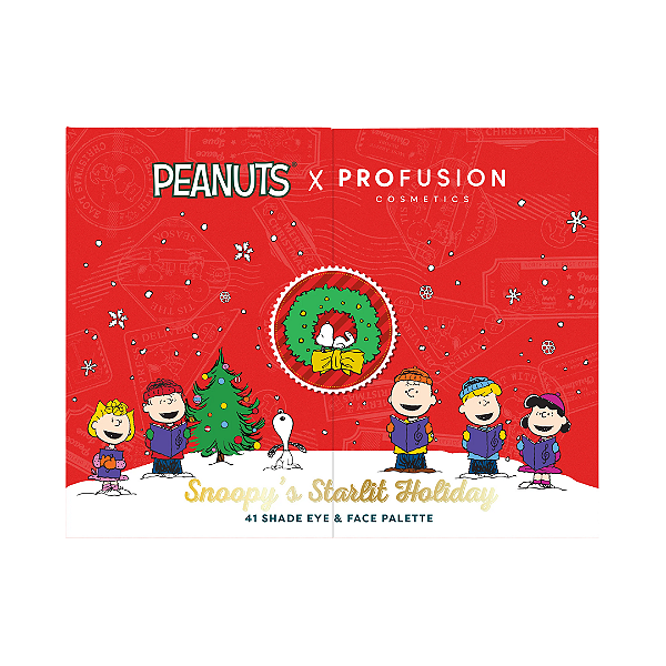 Paleta de Sombras Profusion Cosmetics X Peanuts Holiday Snoopy's Starlit Holiday 41 Shade Face & Eye Palette