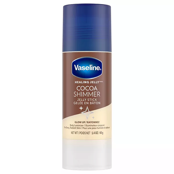 Bastão Hidratante Corporal com Brilho Vaseline Cocoa Shimmer Jelly Stick Cocoa Butter 40g