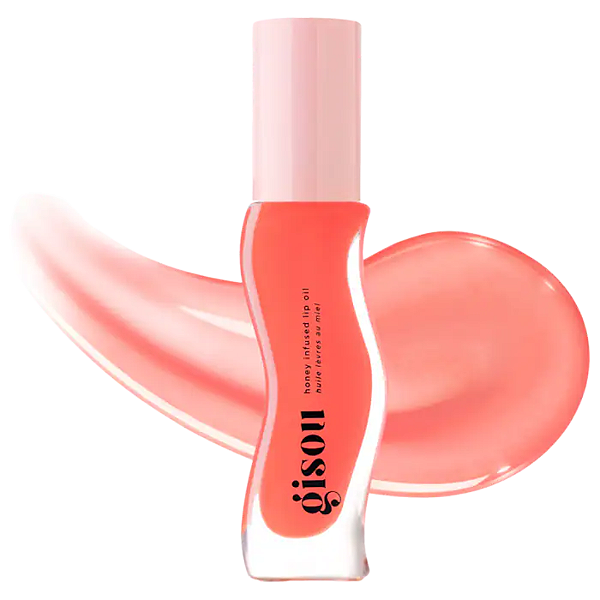 Óleo Labial Gisou Honey Infused Hydrating Lip Oil | Cor: Bee-llini Peach