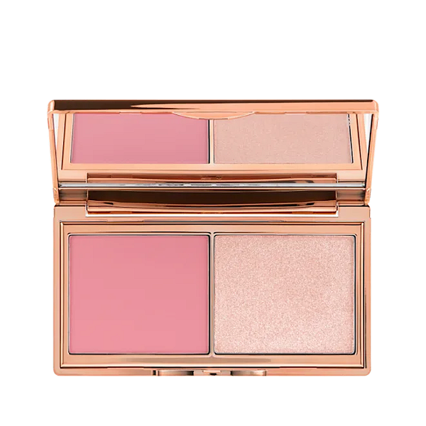 Mini Paleta de Blush e Iluminador Charlotte Tilbury Mini Hollywood Blush & Glow Palette | Cor: Light To Medium
