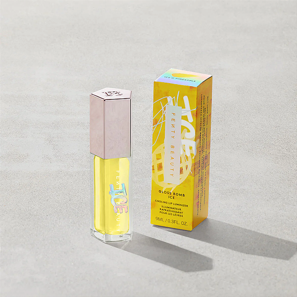 Gloss Fenty Beauty Gloss Bomb Ice Cooling Lip Luminizer | Cor: Ice'd Pineapple | Edição Limitada