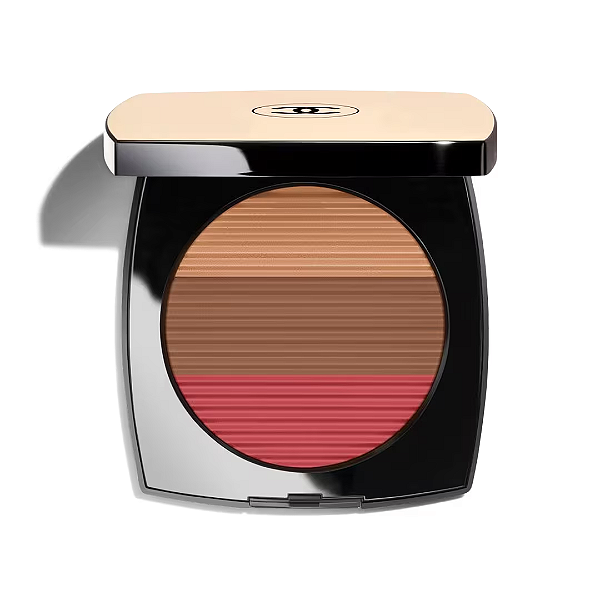 Trio Bush/Contorno/Brozer Chanel LES BEIGES Healthy Glow Sun-Kissed Powder | Cor: Deep Rose Gold
