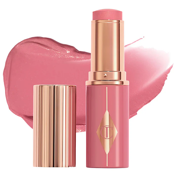 Blush em Stick Charlotte Tilbury Unreal Lip + Cheek Glow Blush Stick with Hyaluronic Acid | Cor: Rosy Glow
