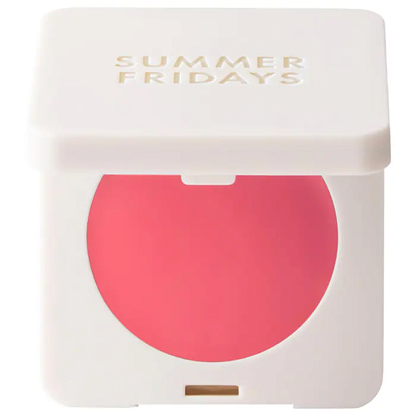 Blush Summer Fridays Blush Butter Balm Hydrating Cream Blush with Peptides | Cor: Pink Sunset