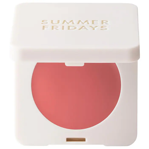 Blush Summer Fridays Blush Butter Balm Hydrating Cream Blush with Peptides | Cor: Soft Strawberry