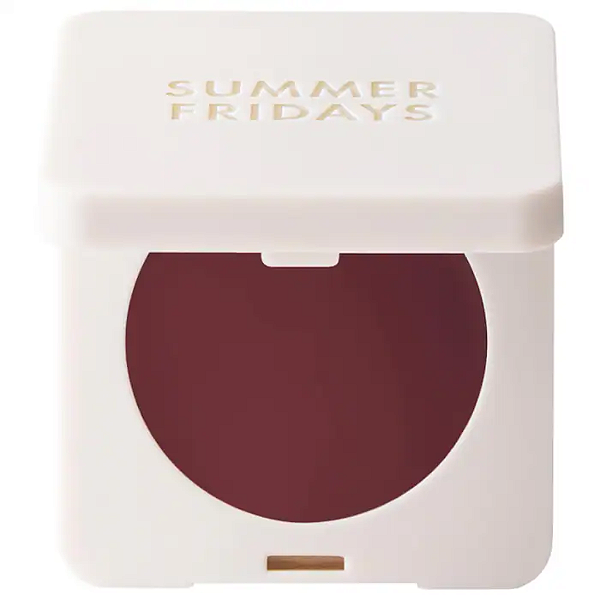 Blush Summer Fridays Blush Butter Balm Hydrating Cream Blush with Peptides | Cor: Berry Spritz
