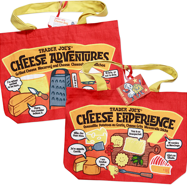 Sacola Reutilizável Trader Joe's Reusable Bag, Cheese Adventures
