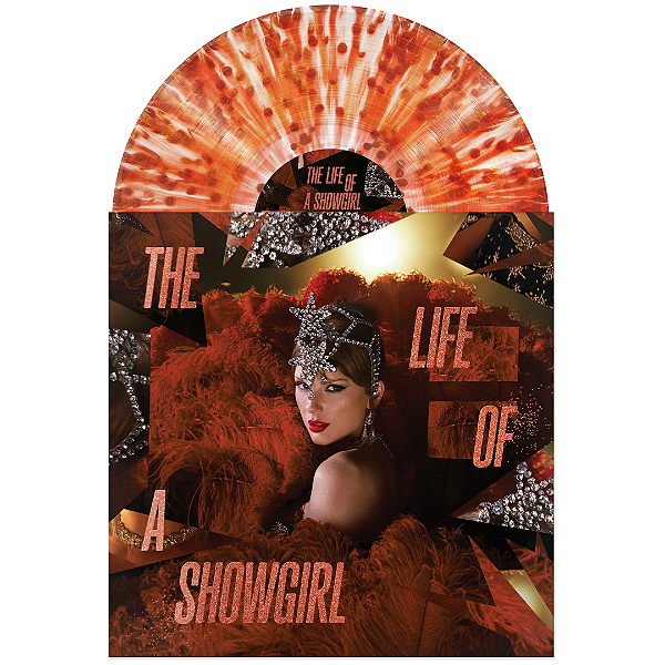 Vinil Taylor Swift The Life of a Showgirl: The Tiny Bubbles in Champagne Edition (Red Lipstick & Lace Transparent Vinyl) | EDIÇÃO LIMITADA